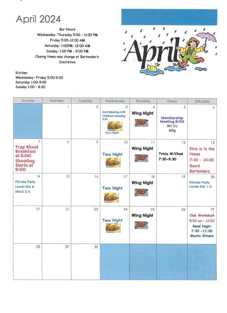 April 2024 Calendar Sleepy Hollow AC