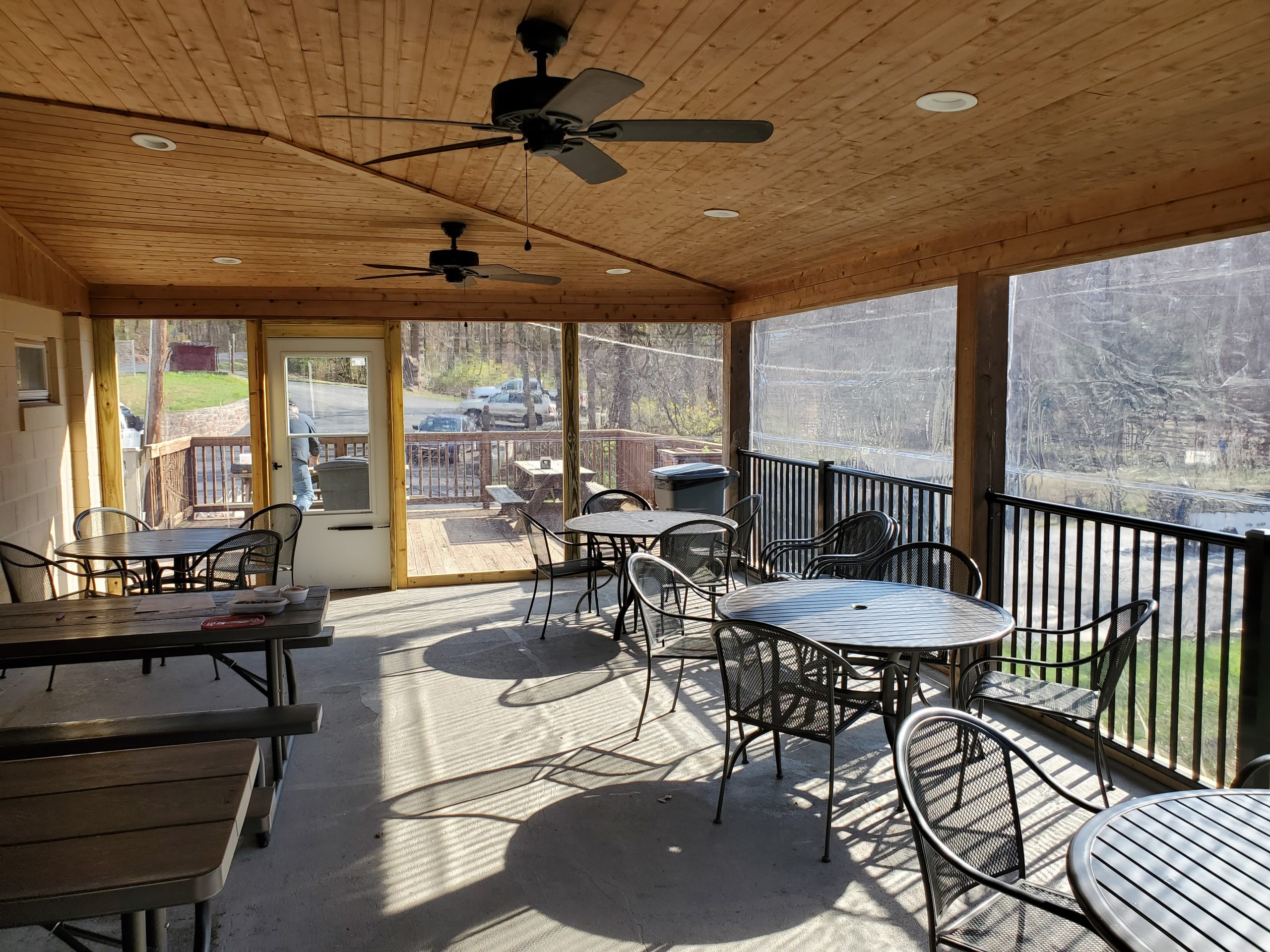 Deck is now Enclosed for Winter Seating Sleepy Hollow AC