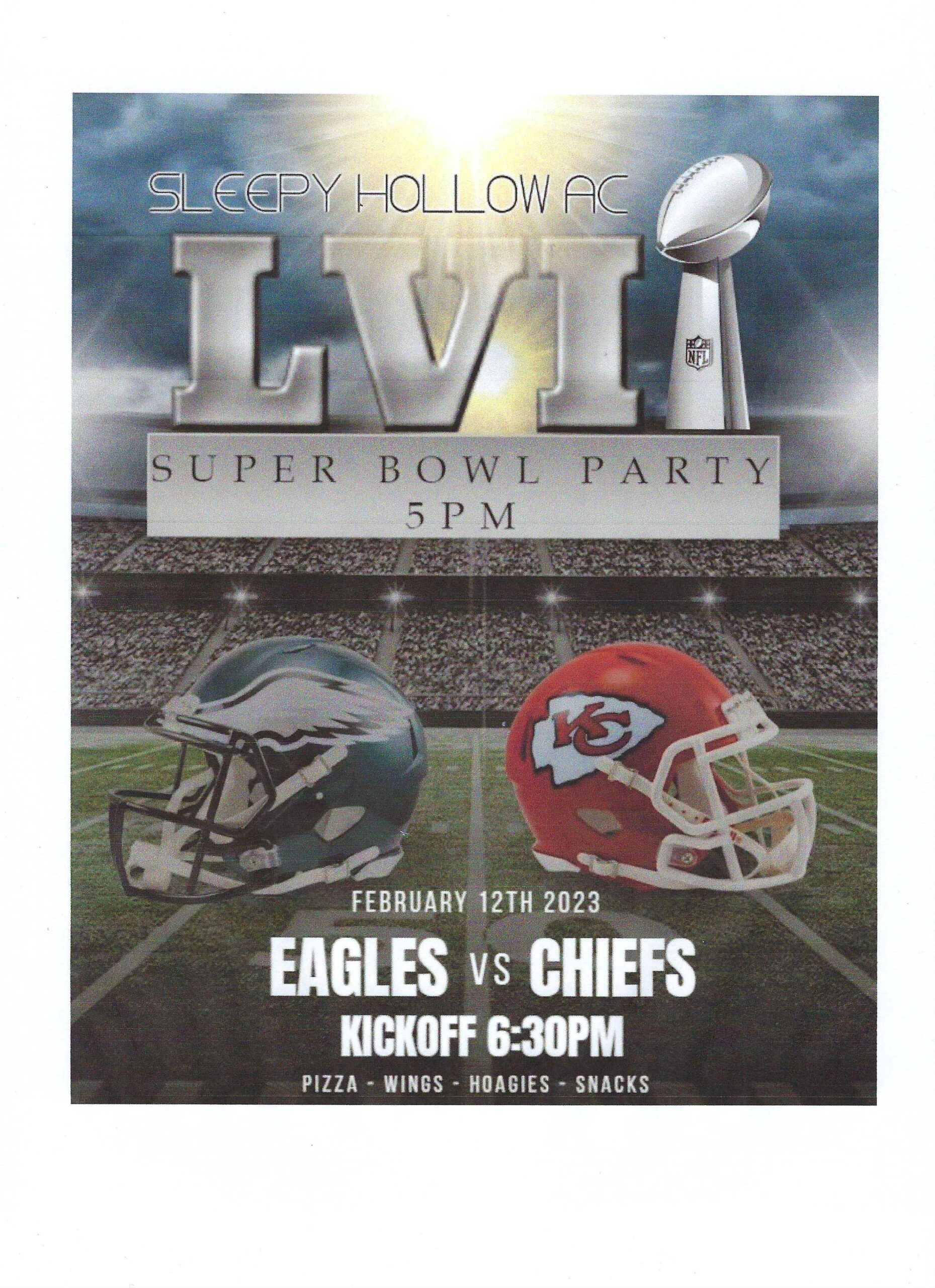 Super Bowl Party at Sleepy Hollow Feb 12th – Sleepy Hollow AC